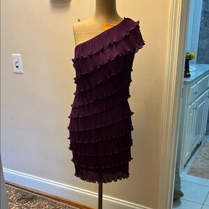 Tadashi Shoji Purple One-Shoulder Dress